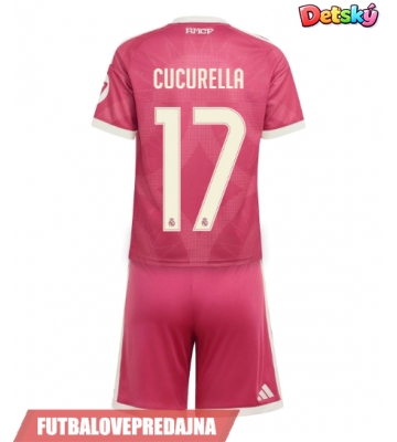 Lacne Dětský Futbalové dres Real Madrid Marc Cucurella #17 2026-27 Krátky Rukáv - Tretina (+ trenírky)